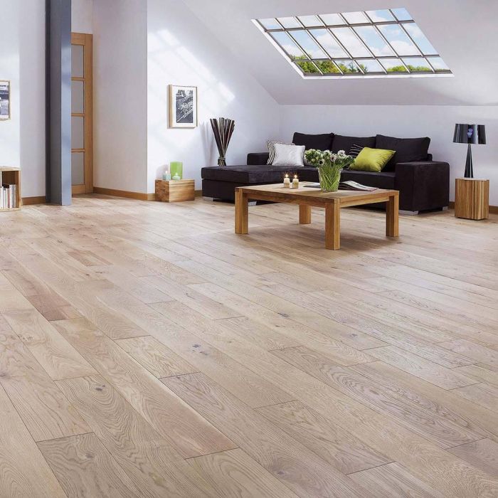 Parquet chêne linen 184 x 14 mm verni mat zenitude