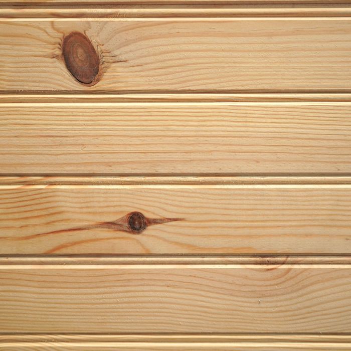 Lambris pin 120x10mm Dbl mouchettes brut charpente double mouchettes