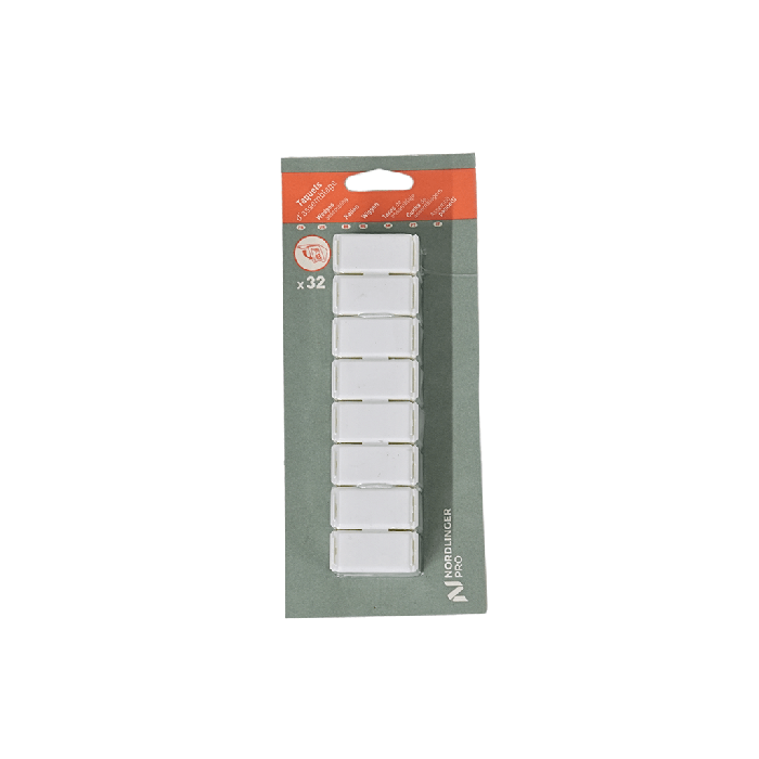 Taquets d'assemblage blanc barrette de 8 unités Taquets d'assemblage blanc barrette de 8 unités