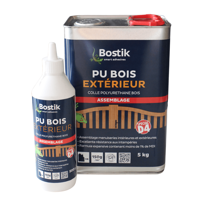 Colle bostik pu bois exterieur biberon 500 gr