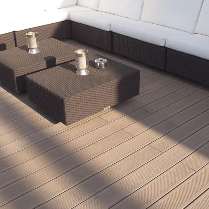 Silvadec élégance brun exotique 4000 x 180 x 23 mm Rainurée Silvadec élégance brun exotique 4000 x 180 x 23 mm Rainurée