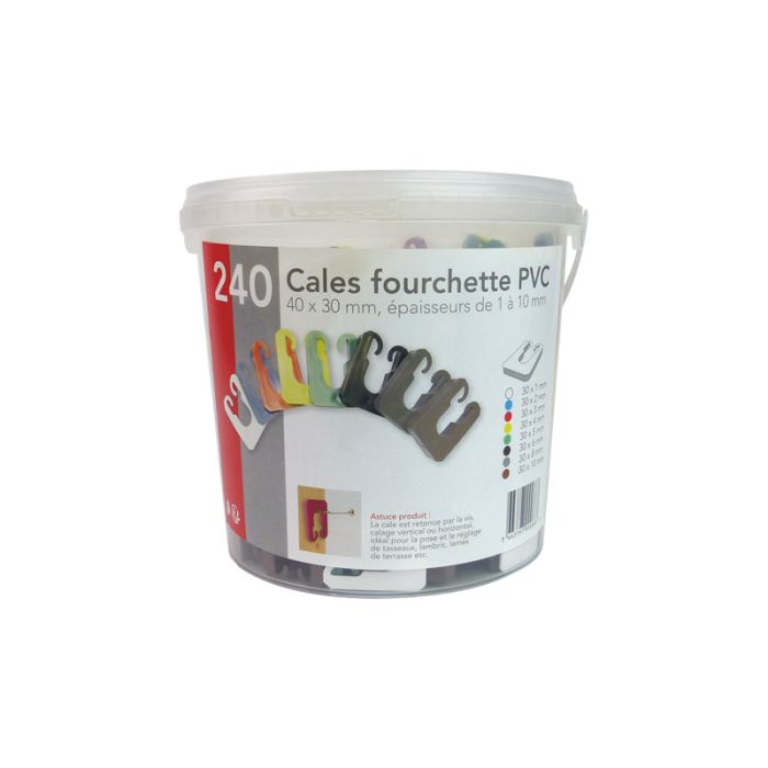 Seau de cales fourchette 40 x 30 mm épaisseur de1 à 10 mm Seau de cales fourchette 40 x 30 mm épaisseur de1 à 10 mm