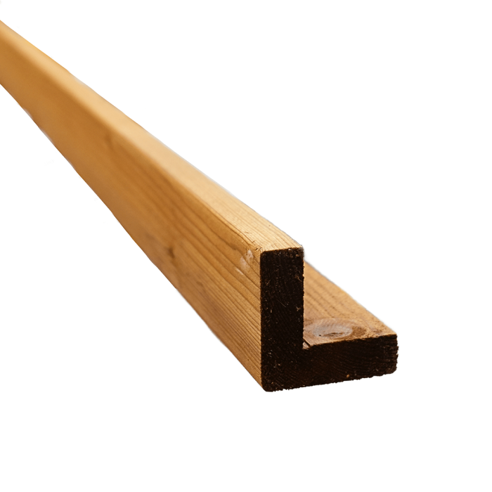 Baguette d'angle sapin 56 mm 2.40 M traité classe III marron Baguette d'angle sapin 56 mm 2.40 M traité classe III marron