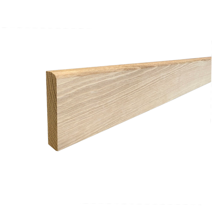 Plinthe chêne massif 70 x 10 mm angle arrondie