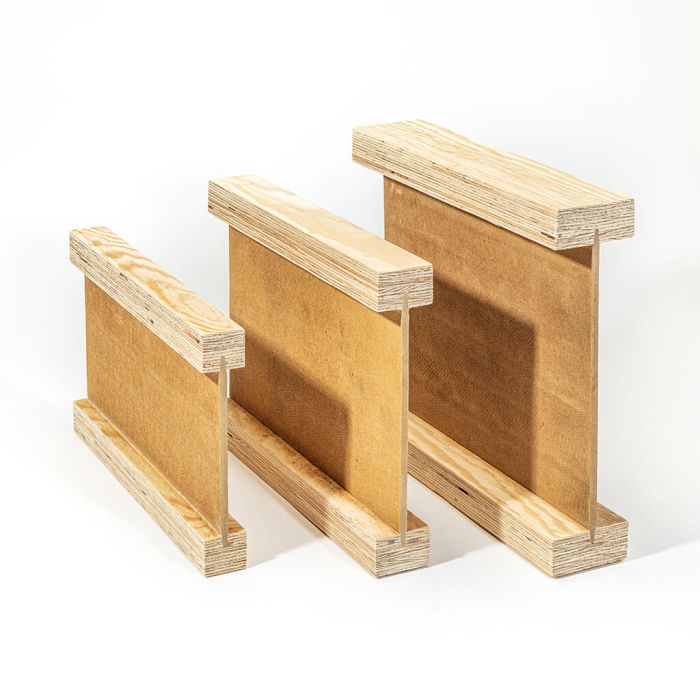 Poutre IJ 60 x 300 mm non traitée âme hardboard de 8 mm. Poutre IJ 60 x 300 mm non traitée âme hardboard de 8 mm.