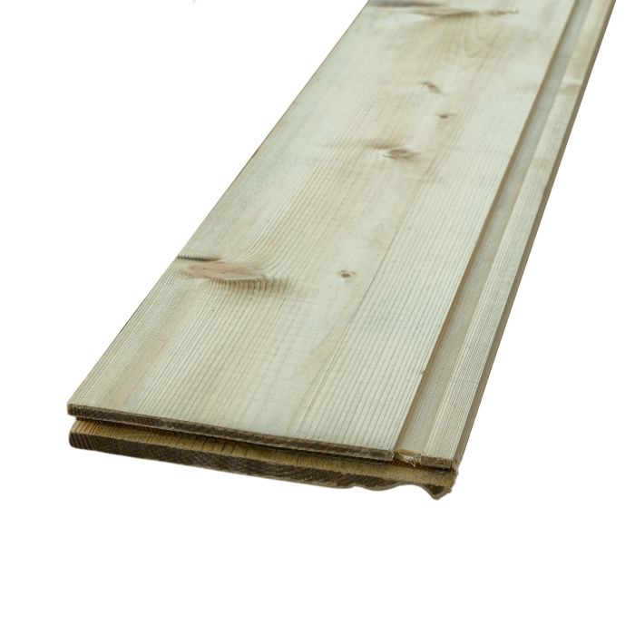 Bandeau sapin rainuré, traité autoclave classe III vert