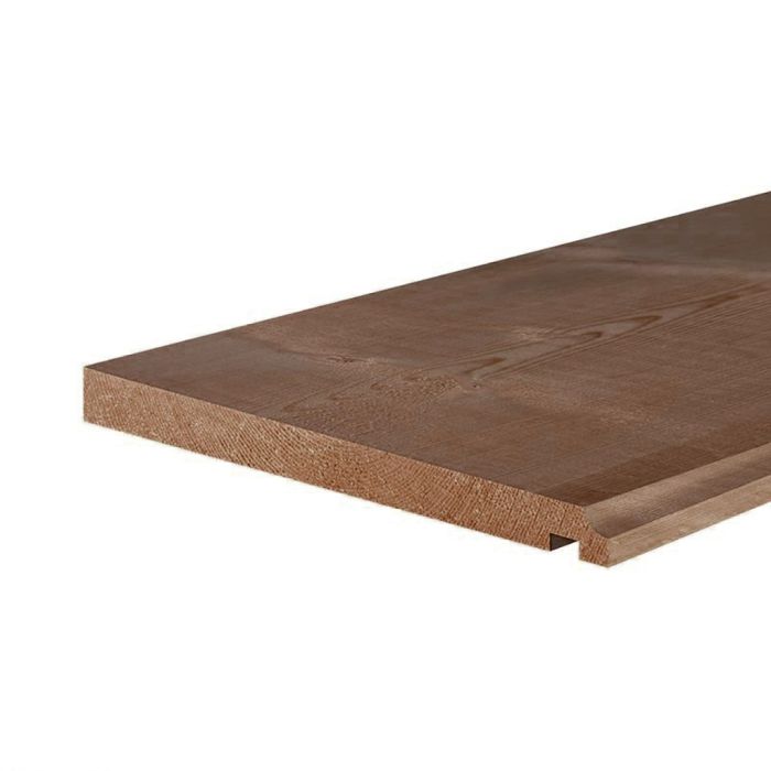 Bandeau sapin 220 x 27 x 4200 mm 1 Congé 1 Rainure Traité Brun