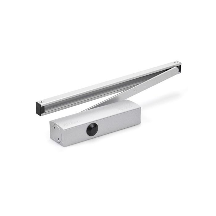 Ferme porte geze - TS wood argent bras à coulisse