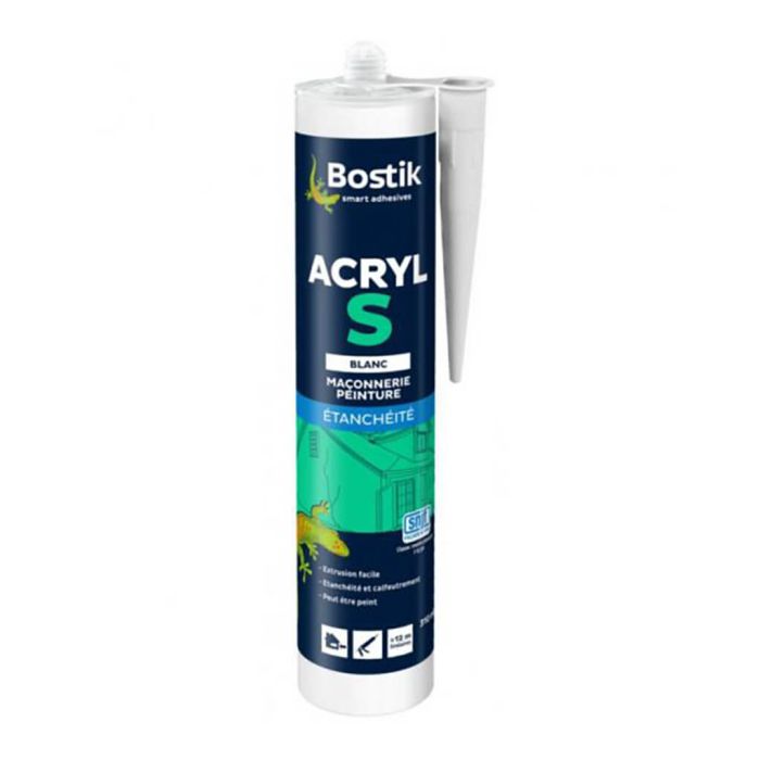 Mastic Bostik Acryl S blanc cartouche 310 ml