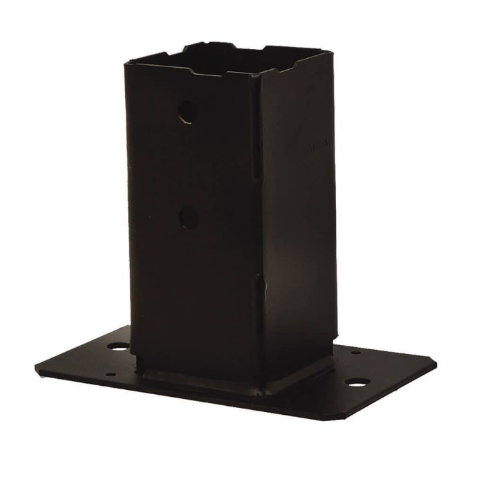 Pied de poteau de muret 90x90 Noir 