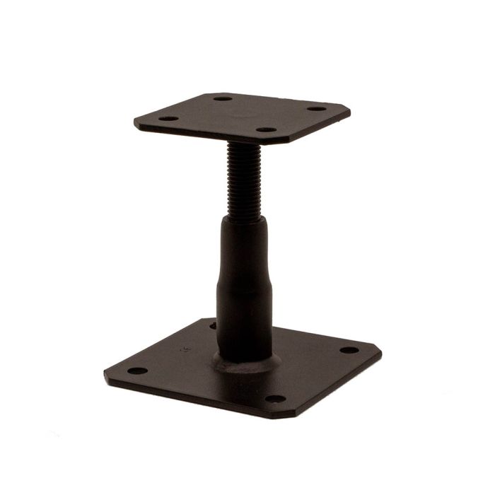 Pied de poteau réglable Noir 