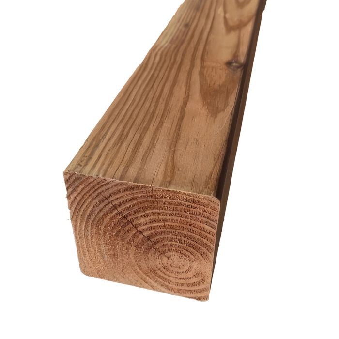Poteau pin 90 x 90 x 3000 mm raboté traité classe IV marron