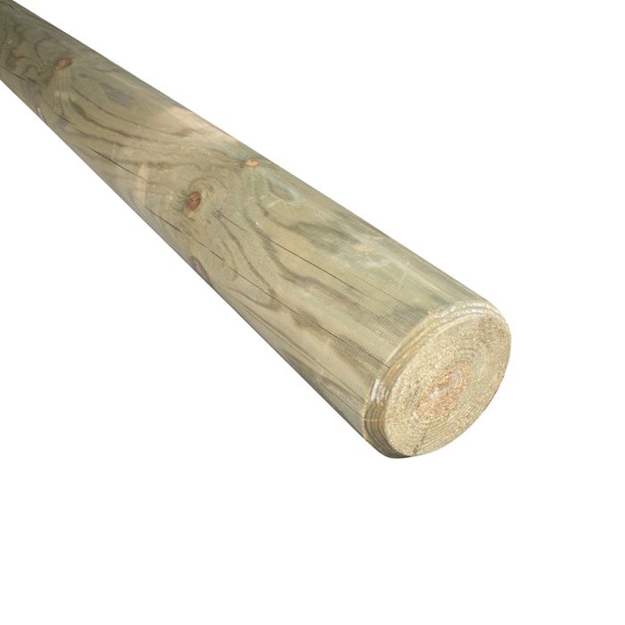 Rondin Pin diamètre 60 mm traité autoclave classe IV vert.