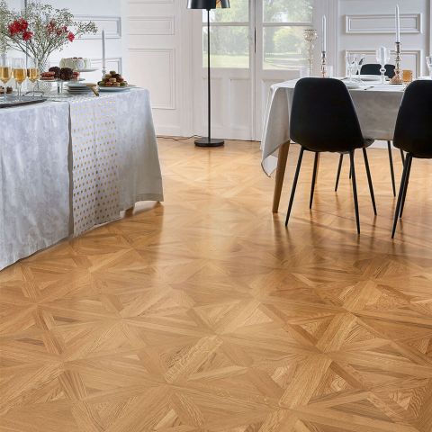 Parquet chêne satiné N°5 14 mm verni satiné