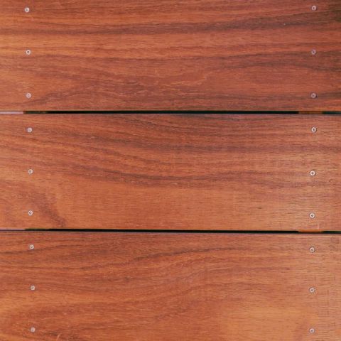 Terrasse padouk 145 x 21 mm classe V naturel. pose à visser.