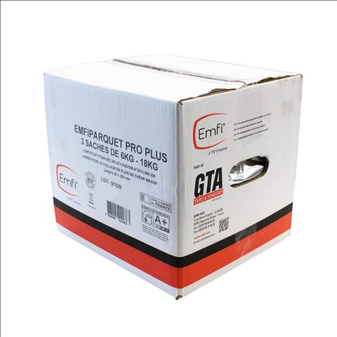 Colle parquet emfi Pro Plus A+/EC1 Carton (3 sachets 6 kg) 18 kg.