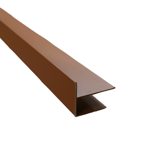 Profil F 65 x 80 mm pour angle Teak longueur 3.60 ml