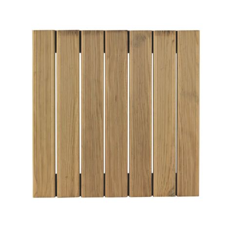 Caillebotis pin maritime 500x500 mm sans noeud traité classe IV vert