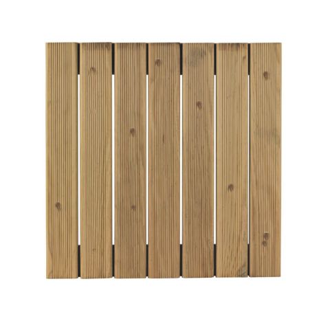 Caillebotis pin maritime 500x500 mm choix B traité classe IV vert