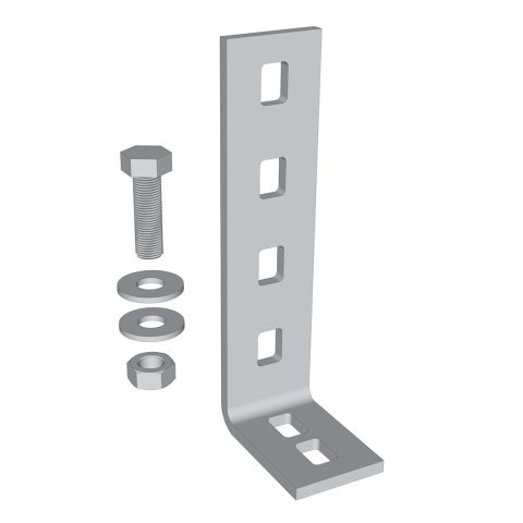 Equerre I 150/58 D3 150 x 58 x 5 mm avec 1 vis M10.