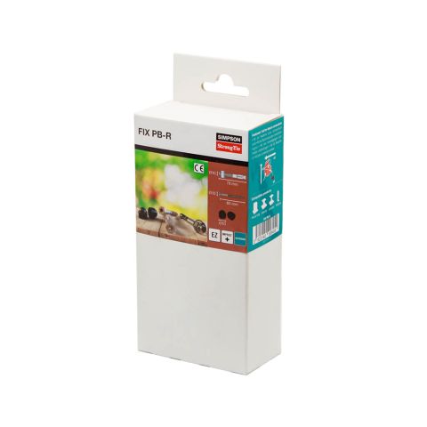 Kit fixations pied poteau noir Blister 4 goujons + 4 capuchons