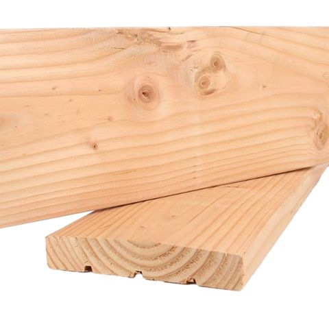 Terrasse douglas Bombée 145 x 27 mm classe III naturel. pose à visser.