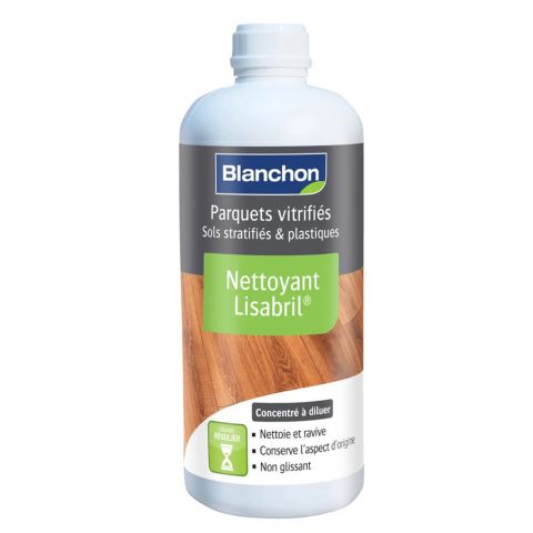 Nettoyant Lisabril bidon 1 litre parquets vitrifiés. sols stratifiés