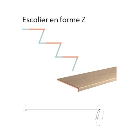 Nez marche en Z Frangipane 1980 x 200 x 27 mm