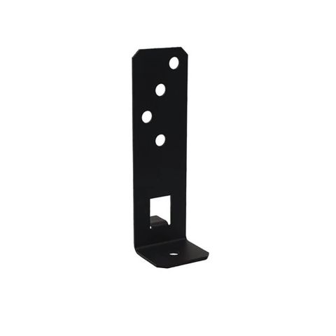 Pied de poteau réglable en largeur Noir