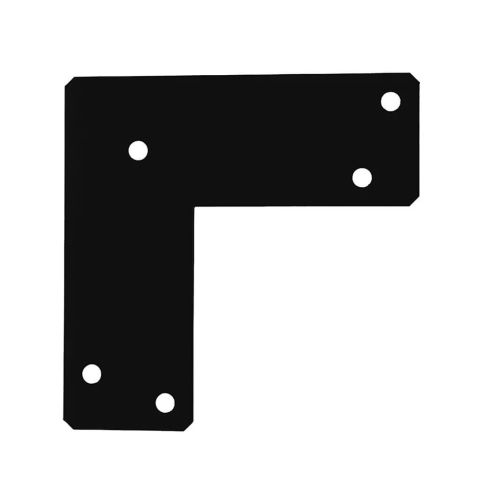 Plaque en L 190 x 190 mm noire 