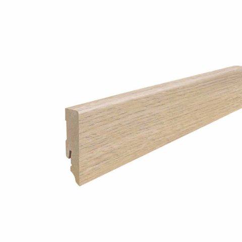 Plinthe chêne blanc crême 2200 x 58 x 16 mm