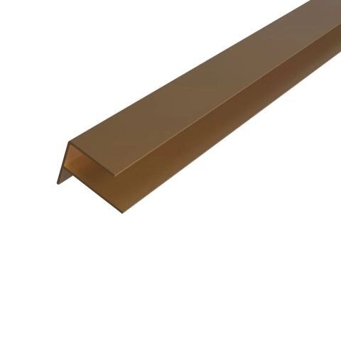 Profil F 65 x 80 mm pour angle Teak longueur 3.00 ml