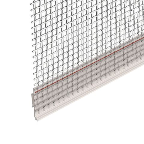 Profilés pvc entoile à clip 6 mm pour enduit épaisseur 6 mm environ.